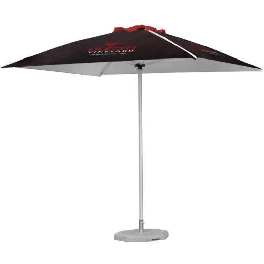 Fade Resistant Parasol Single Pole 2.2m x 2.2m Branded Open
